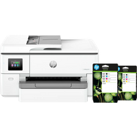 Koop HP OfficeJet Pro 9720e + 2 zwarte + 2 kleuren cartridges