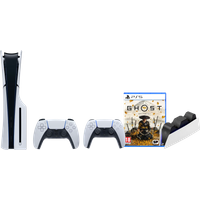Koop PlayStation 5 Slim Disc Edition + Ghost of Yotei + Extra Controller Wit + Oplaadstation